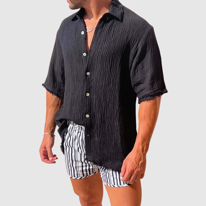 Frank Hardy Ripped Linen Shirt - Infinityloyal
