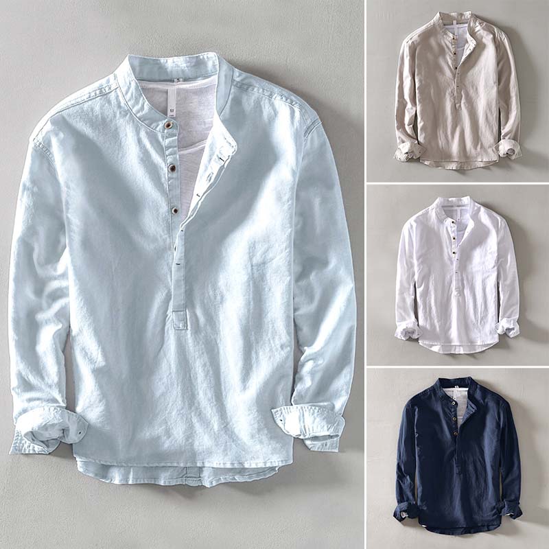 Hamburg Long Sleeve Linen Shirt - Infinityloyal