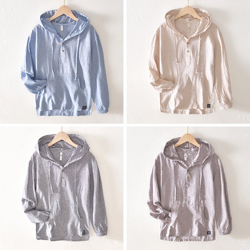 Hawaii Dawn Linen Hoodie - Infinityloyal