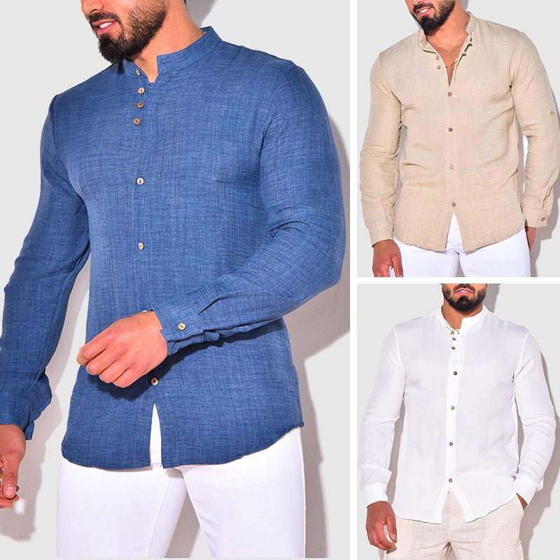 Islander Long Sleeve Linen Shirt - Infinityloyal