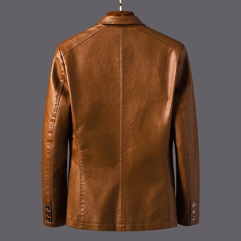 Jack Washington Classic Faux Leather Jacket - Infinityloyal