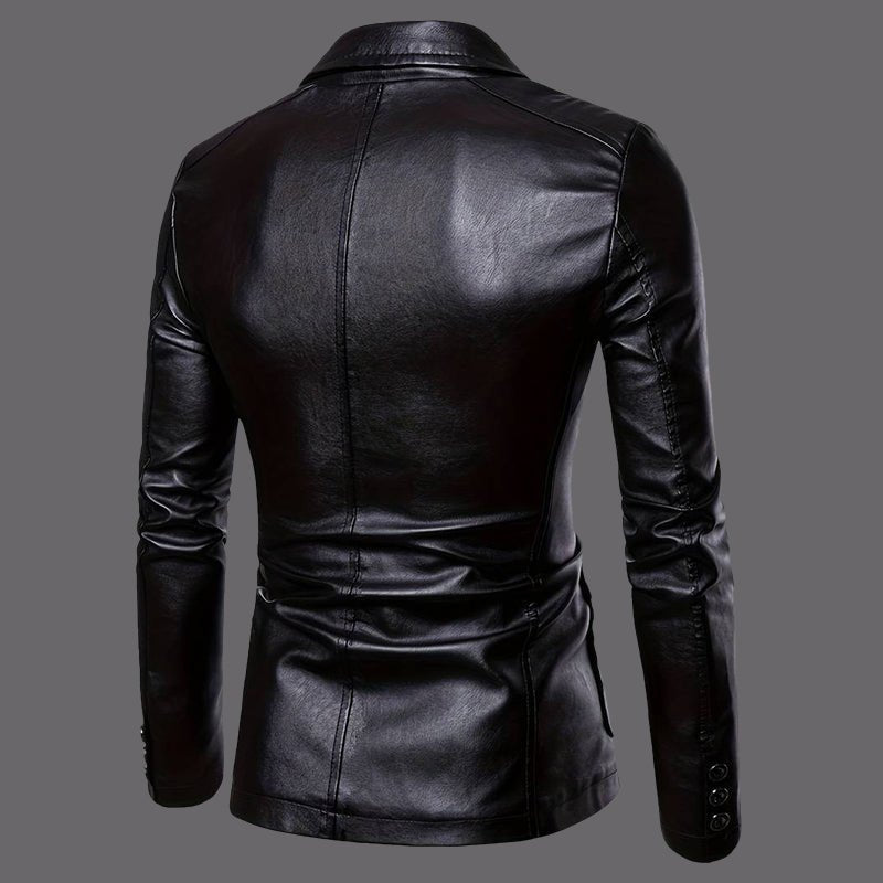 Jack Washington Classic Faux Leather Jacket - Infinityloyal