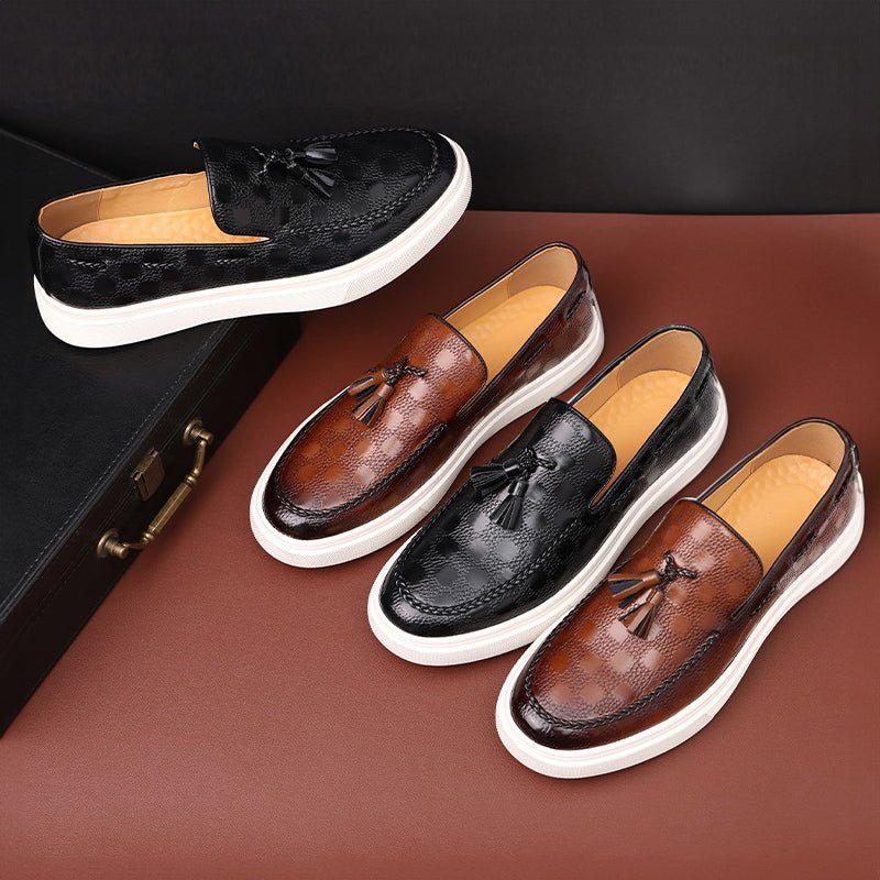 Jack Washington Embossed Loafers - Infinityloyal