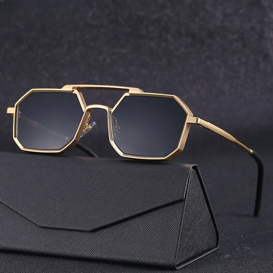 Jack Washington Golden Sunglasses - Infinityloyal