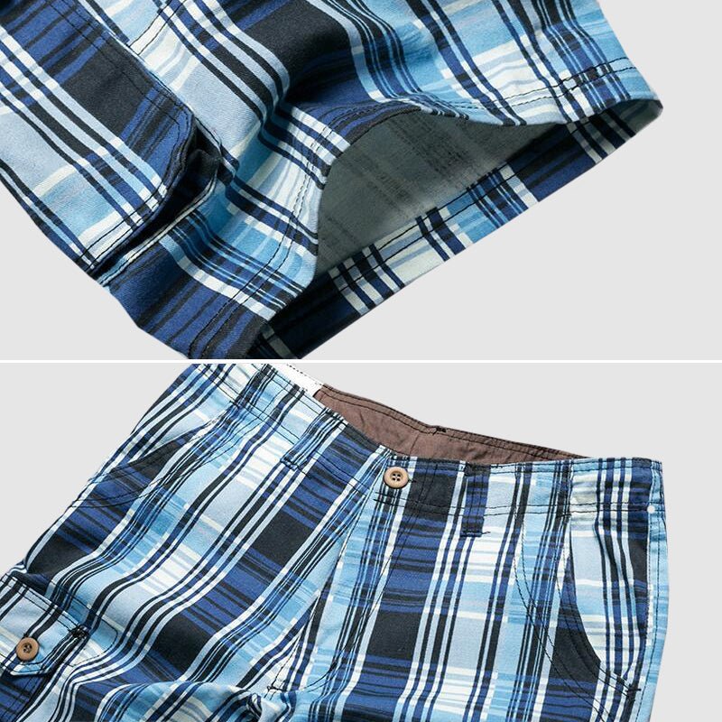 Jack Washington Plaid Cargo Shorts - Infinityloyal