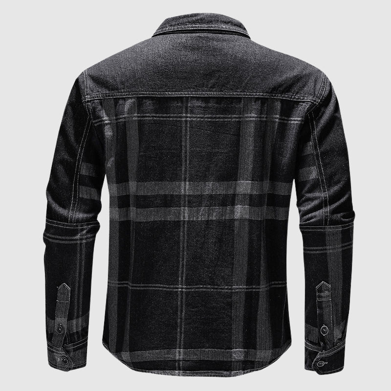 Jack Washington Plaid Denim Shirt - Infinityloyal