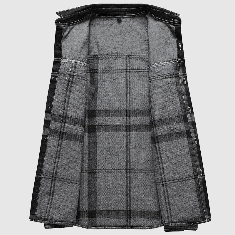 Jack Washington Plaid Denim Shirt - Infinityloyal