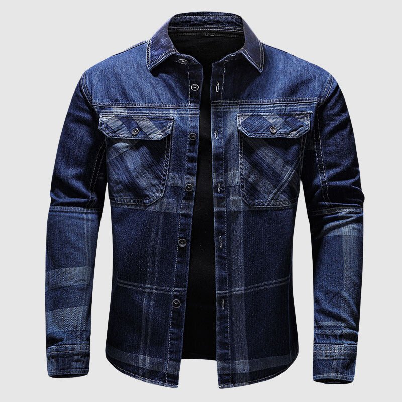 Jack Washington Plaid Denim Shirt - Infinityloyal