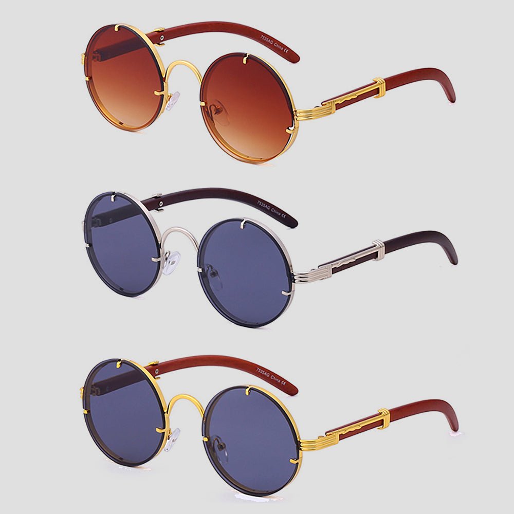 Jack Washington Retro Round Sunglasses - Infinityloyal