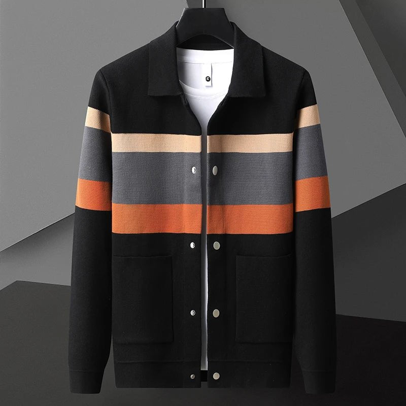 James Scott Jacquard Knitted Cardigan - Infinityloyal