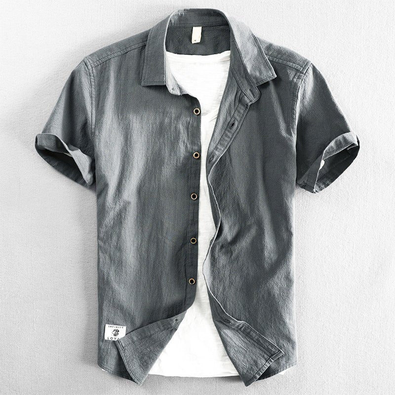 James Scott Premium Cotton Linen Shirt - Infinityloyal