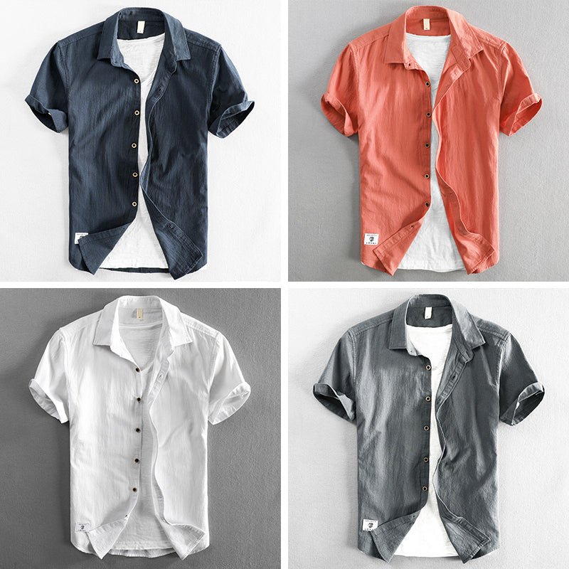 James Scott Premium Cotton Linen Shirt - Infinityloyal