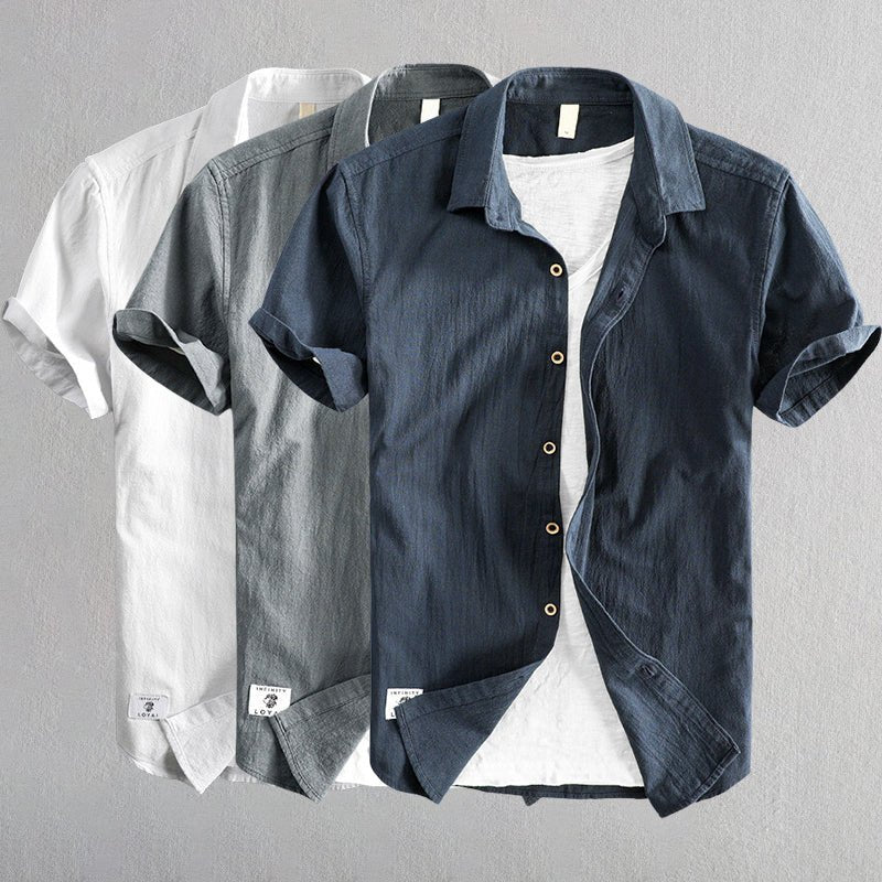 James Scott Premium Cotton Linen Shirt - Infinityloyal
