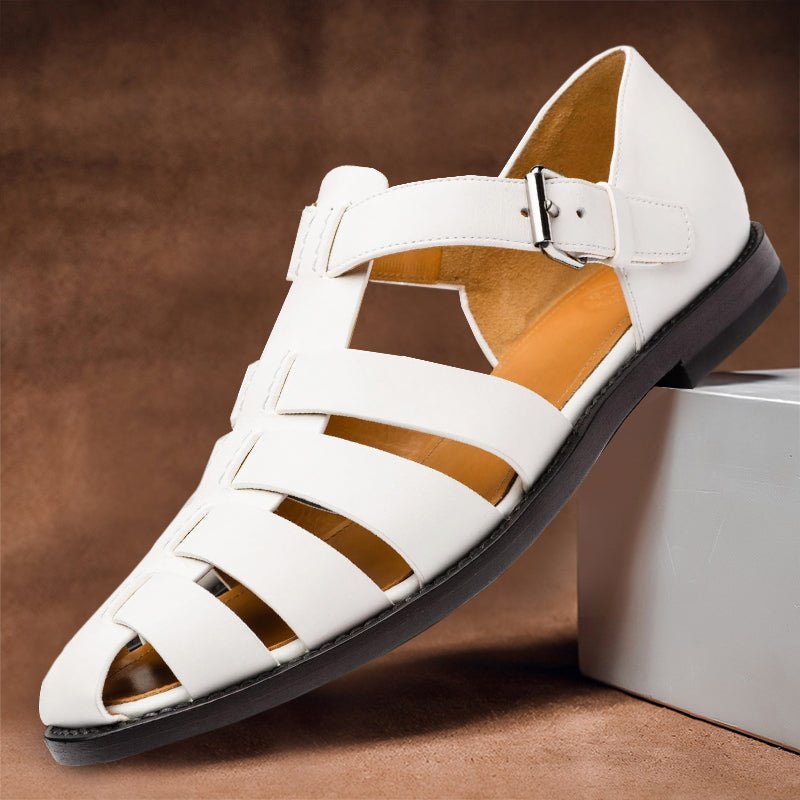 James Scott Roman Leather Sandals - Infinityloyal