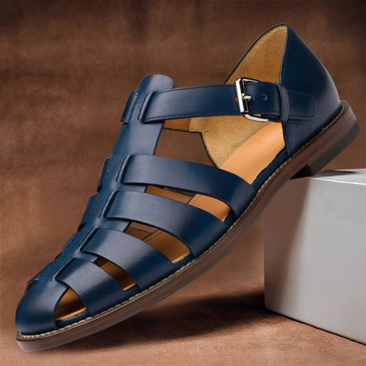 James Scott Roman Leather Sandals - Infinityloyal