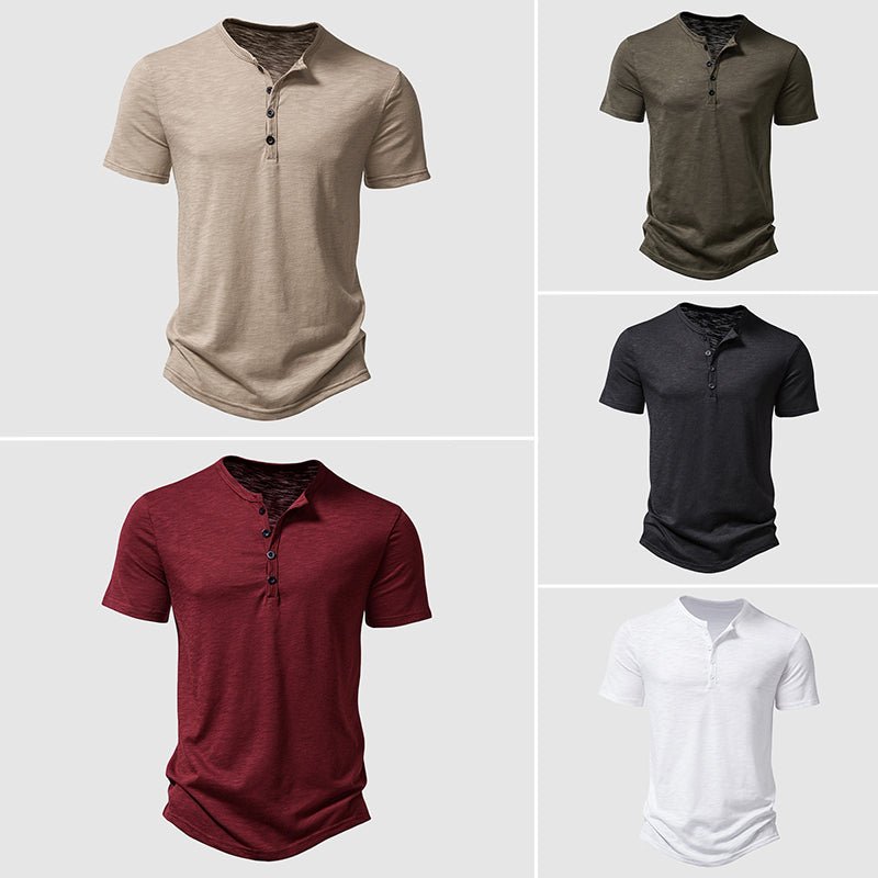 James Short Sleeve Henley Shirt - Infinityloyal
