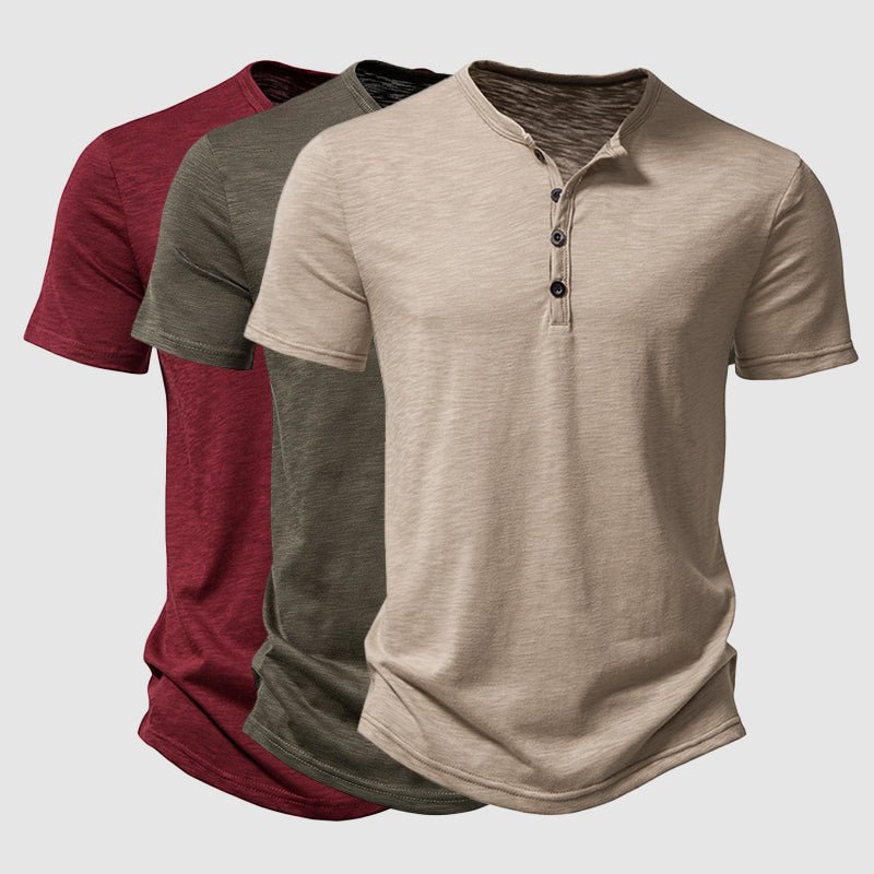 James Short Sleeve Henley Shirt - Infinityloyal