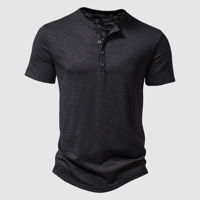James Short Sleeve Henley Shirt - Infinityloyal