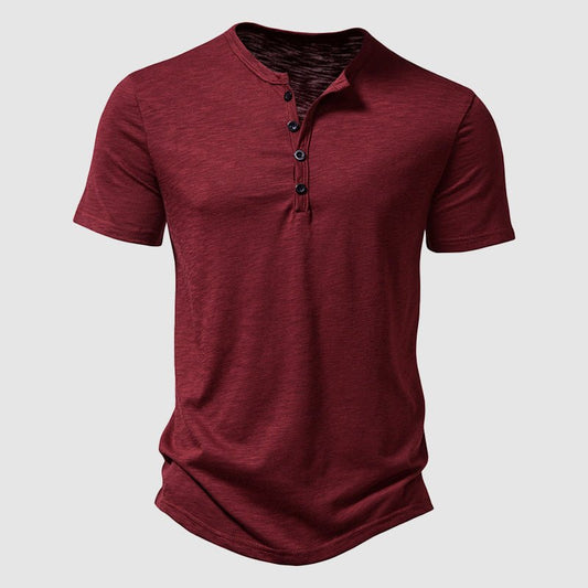 James Short Sleeve Henley Shirt - Infinityloyal