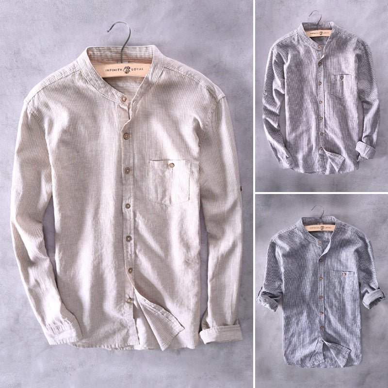 Malaga Long - Sleeve Linen Shirt - Infinityloyal