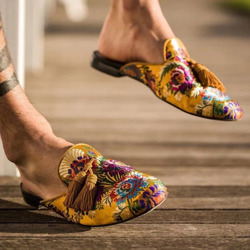 Riviera Blossom Slip On Mules - Infinityloyal