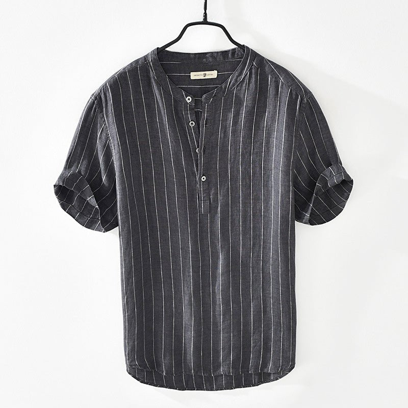 San Diego Striped Linen Shirt - Infinityloyal
