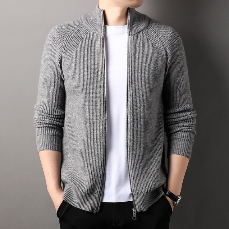 Jack Washington Zipper Collar Cardigan