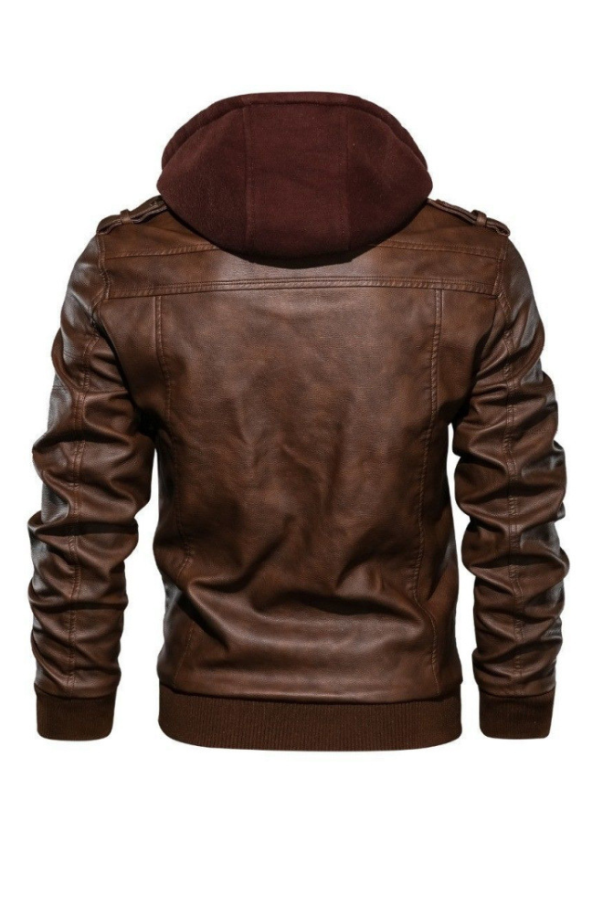 Jack Washington Hooded Leather Jacket