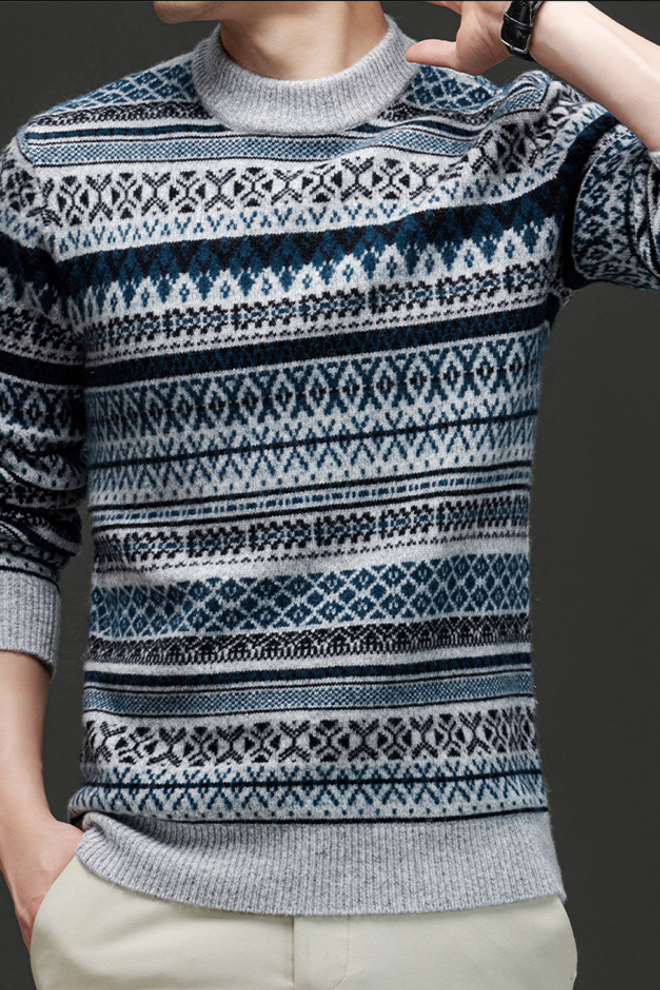 Ben Smith Jacquard Wool Sweater