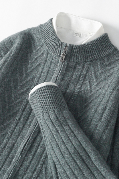 Franco Bianchi Zipper Wool Cardigan