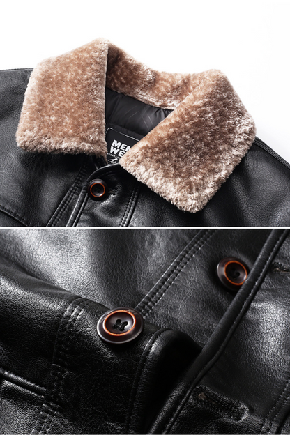 Frank Hardy Leather Down Jacket