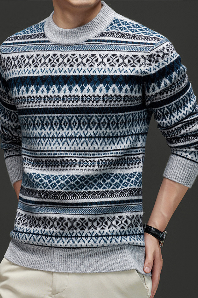 Ben Smith Jacquard Wool Sweater