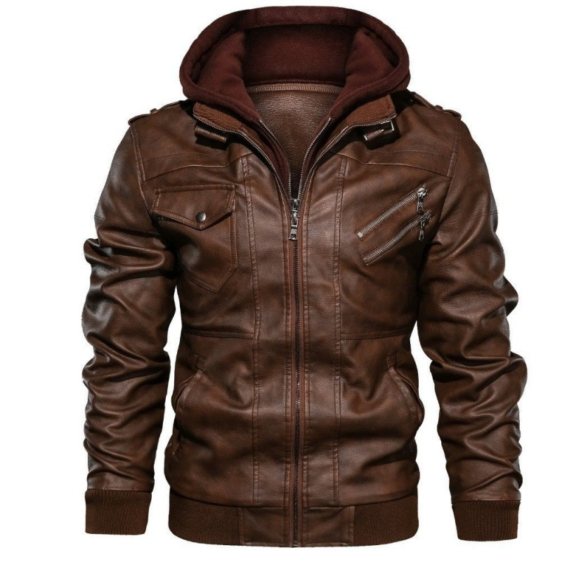 Jack Washington Hooded Leather Jacket