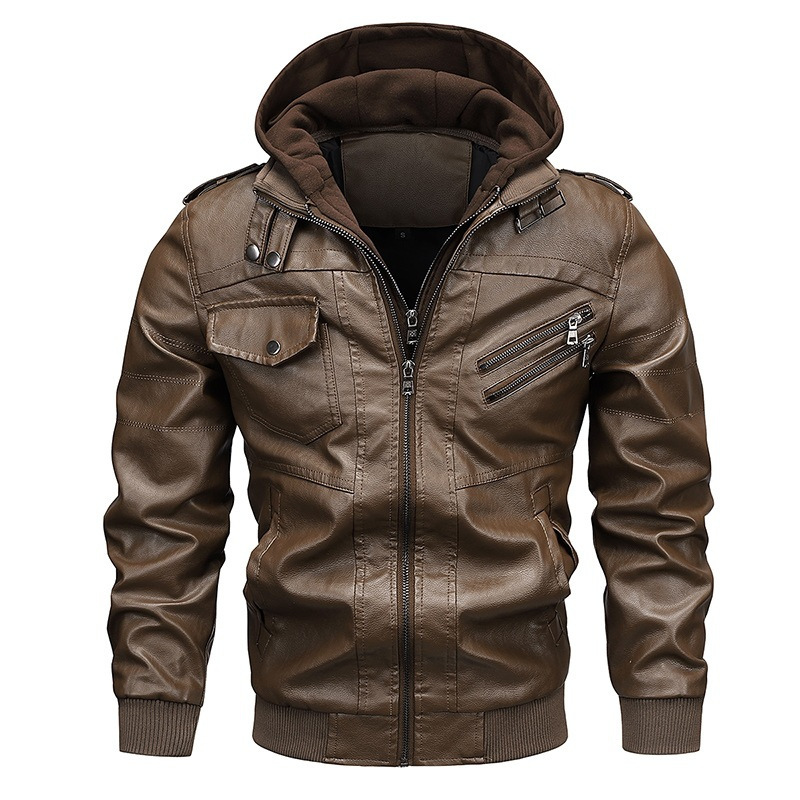 Jack Washington Hooded Leather Jacket