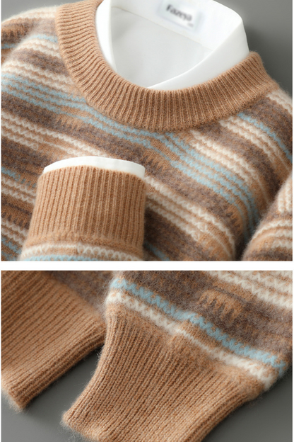 Franco Bianchi Striped Wool Sweater