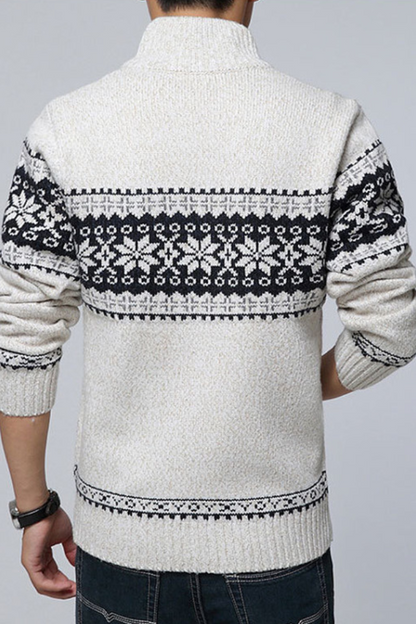 Jack Washington Jacquard Sweater Cardigan