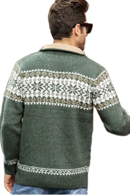 Jack Washington Jacquard Sweater Cardigan