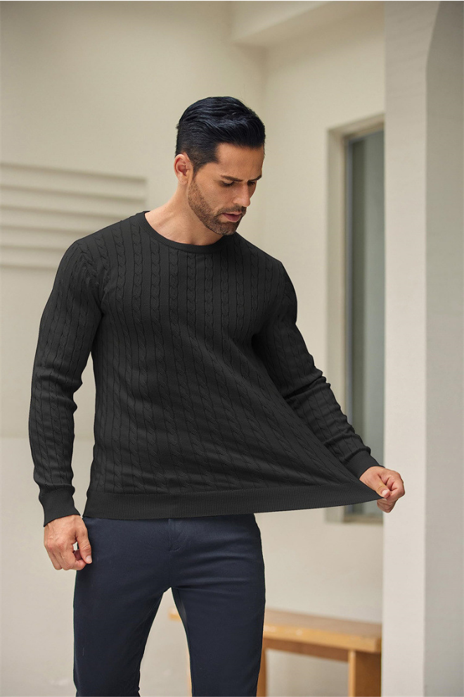 James Scott Twisted Knitted Sweater