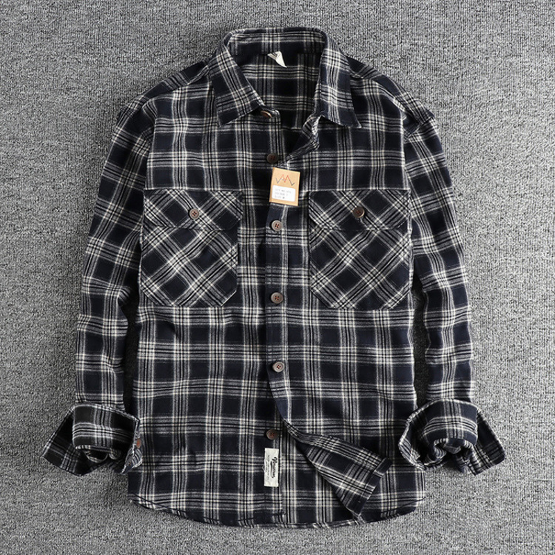 Frank Hardy Plaid Long-Sleeved Shirt