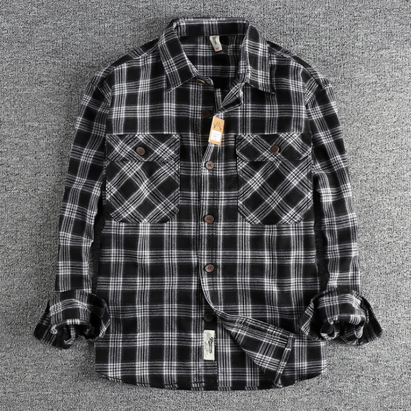 Frank Hardy Plaid Long-Sleeved Shirt