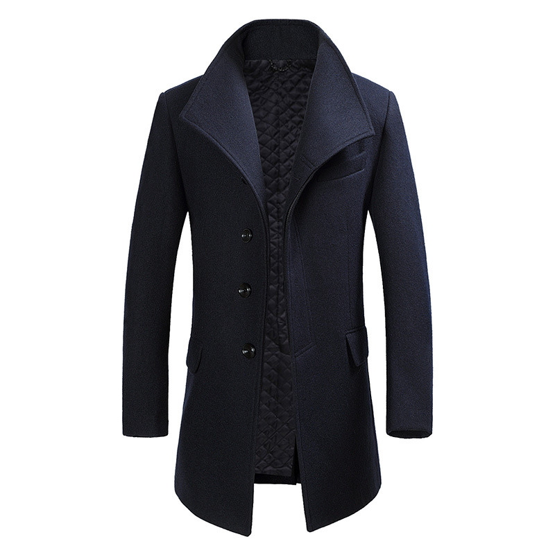 Jack Washington Stand Collar Woolen Coat