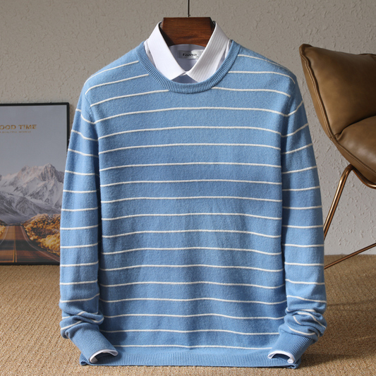 Franco Bianchi Striped Fine Wool Sweater