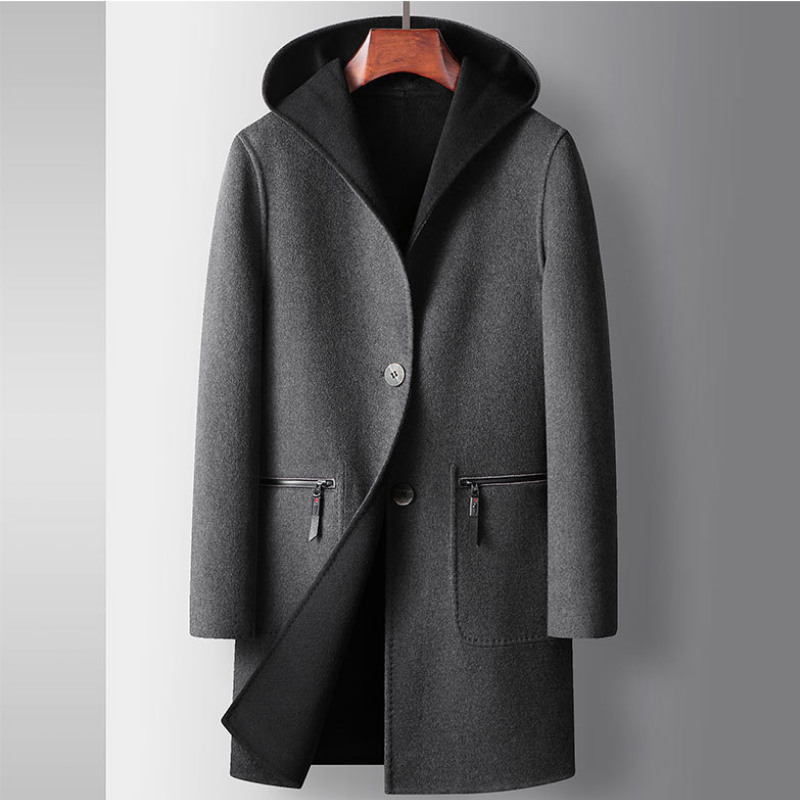 Franco Bianchi Hooded Two-Sided Wool Coat