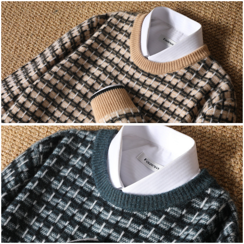 Franco Bianchi Check Wool Sweater