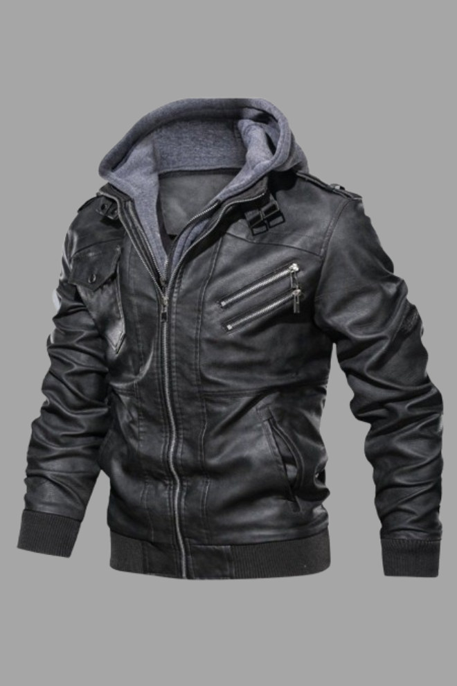 Jack Washington Hooded Leather Jacket