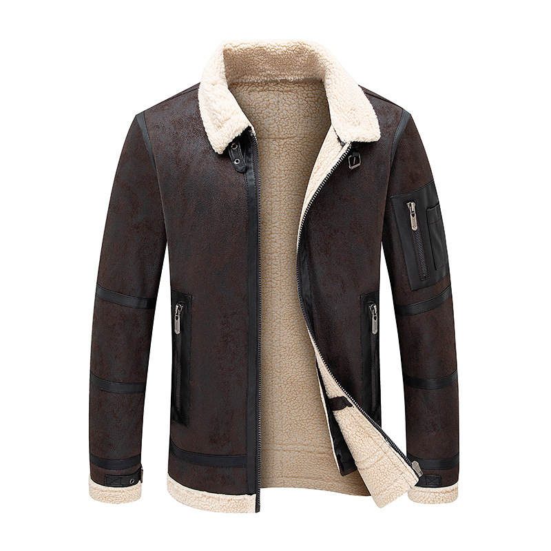 Jack Washington Thickened Fur Leather Jacket