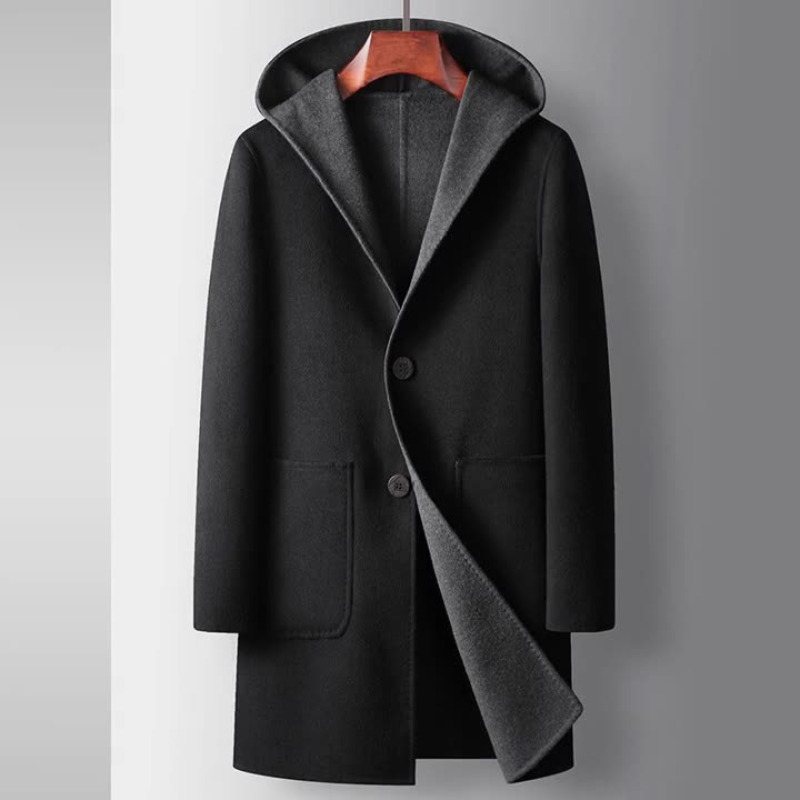 Franco Bianchi Hooded Two-Sided Wool Coat