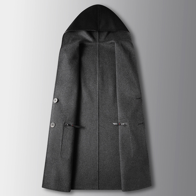 Franco Bianchi Hooded Two-Sided Wool Coat