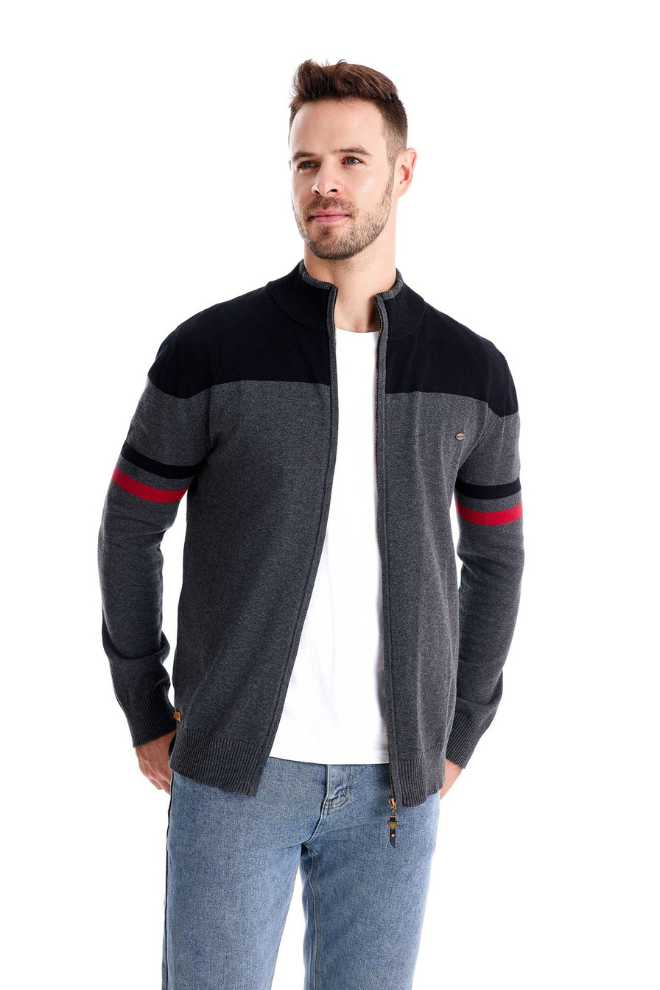 Jack Washington Casual Zipper Cardigan