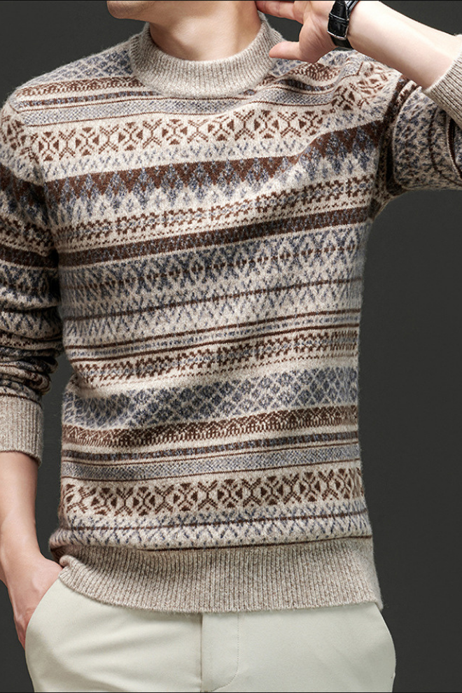 Ben Smith Jacquard Wool Sweater